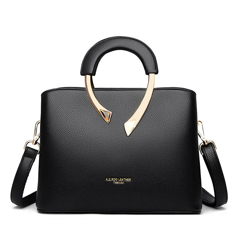 Women High Quality Leather Handbag Casual Crossbody Shoulder