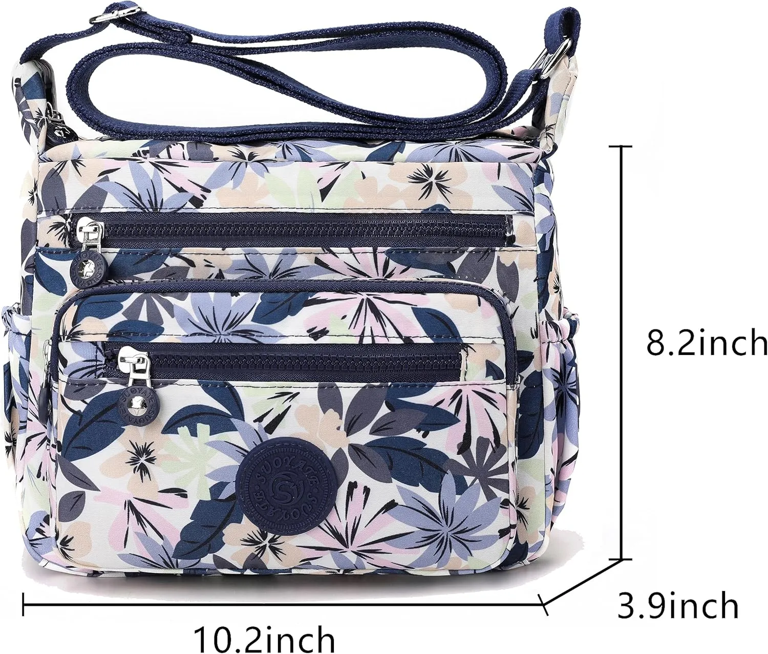 Women Shoulder Handbag Roomy Multiple Pockets Bag Ladies Crossbody Purse Tote Top Handle Satchel