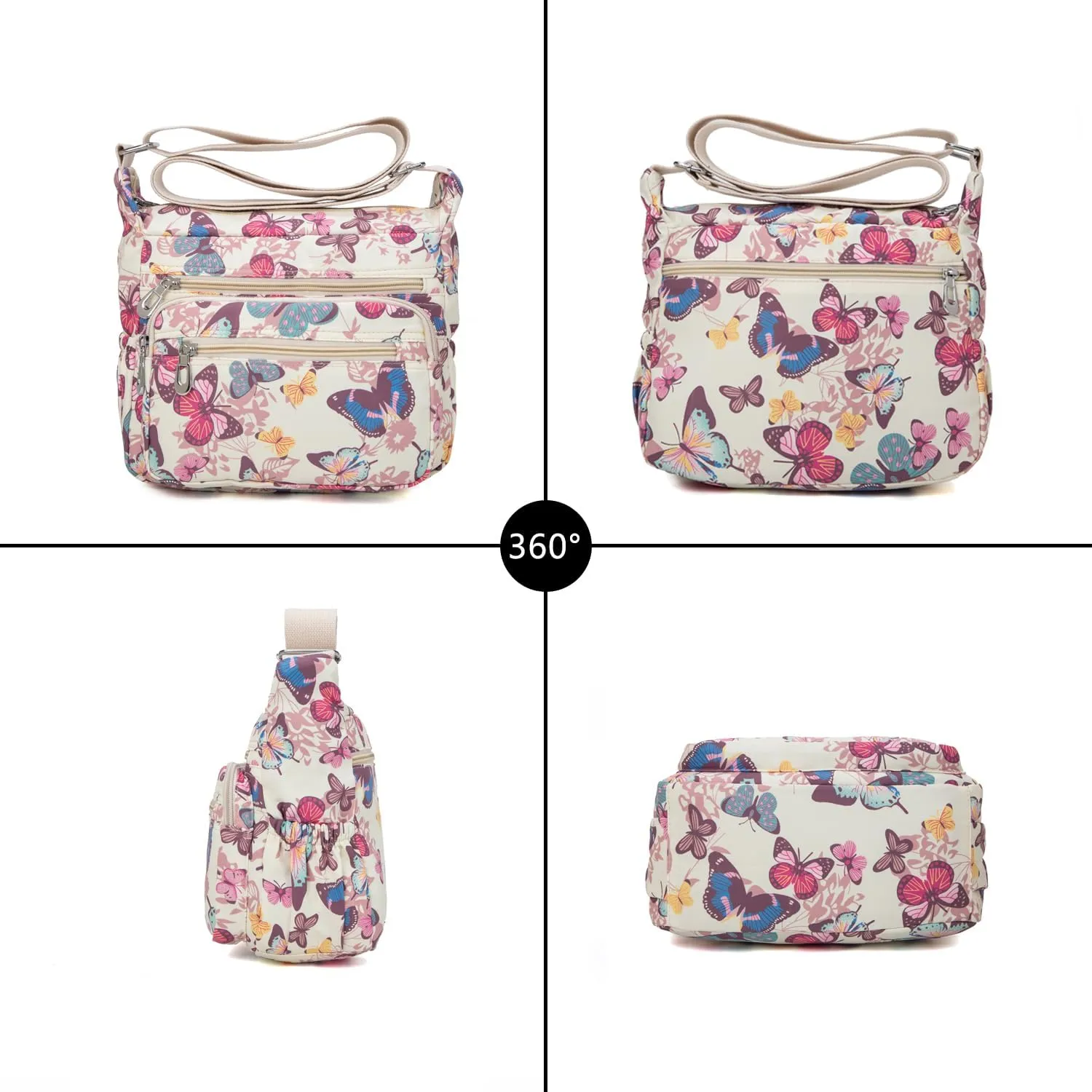 Women Shoulder Handbag Roomy Multiple Pockets Bag Ladies Crossbody Purse Tote Top Handle Satchel