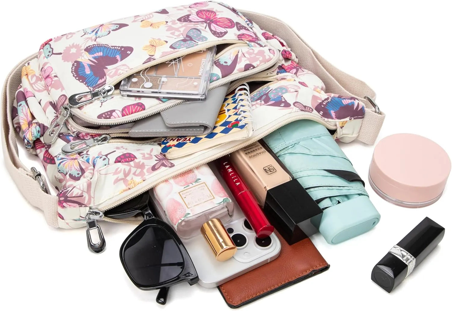 Women Shoulder Handbag Roomy Multiple Pockets Bag Ladies Crossbody Purse Tote Top Handle Satchel