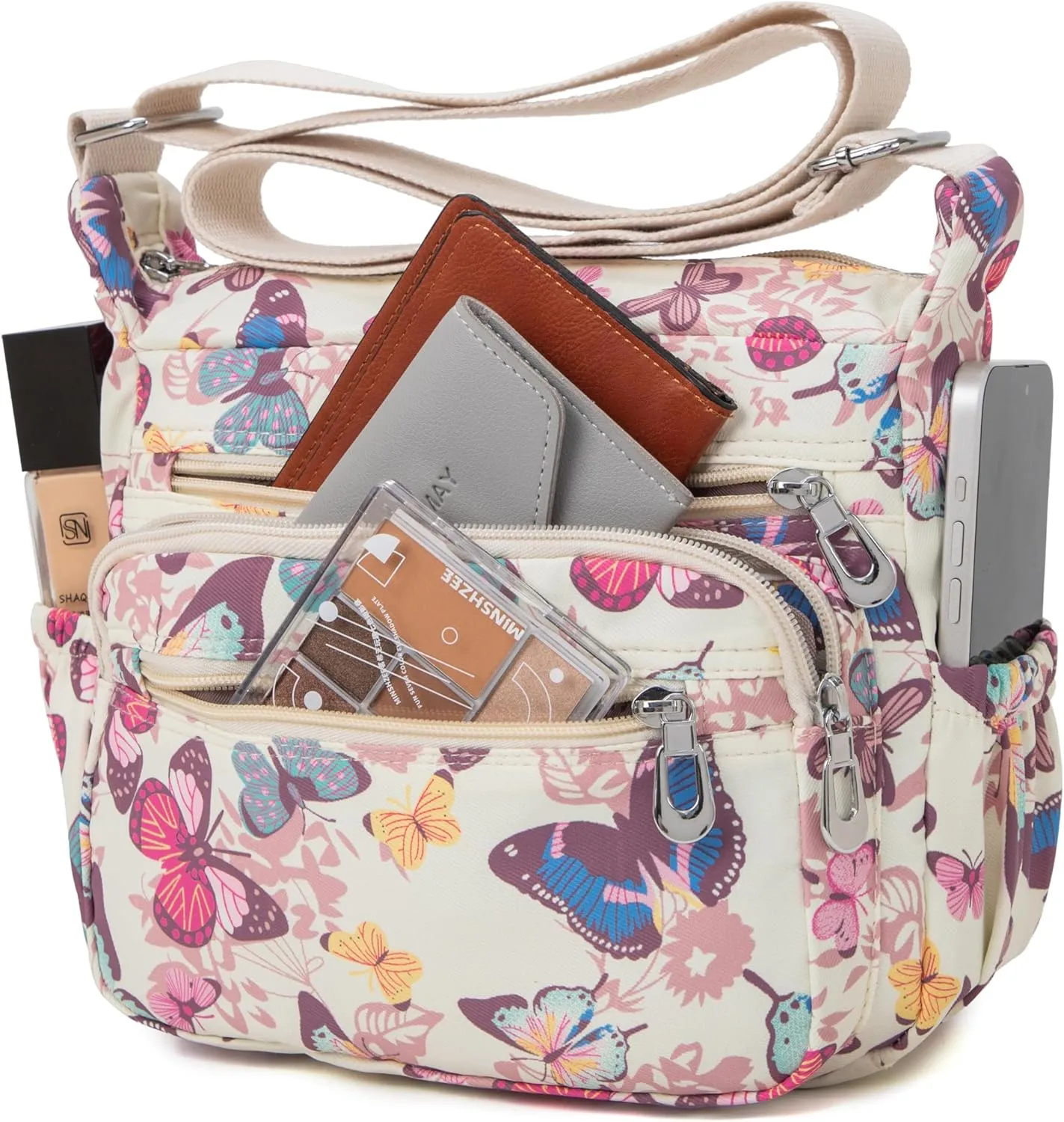 Women Shoulder Handbag Roomy Multiple Pockets Bag Ladies Crossbody Purse Tote Top Handle Satchel