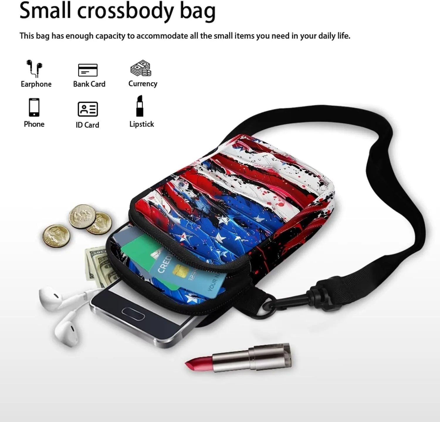 Women's Casual One Shoulder Handbag with Adjustable Strap Double Layered Zipper Snap Ring Fashion Bag
