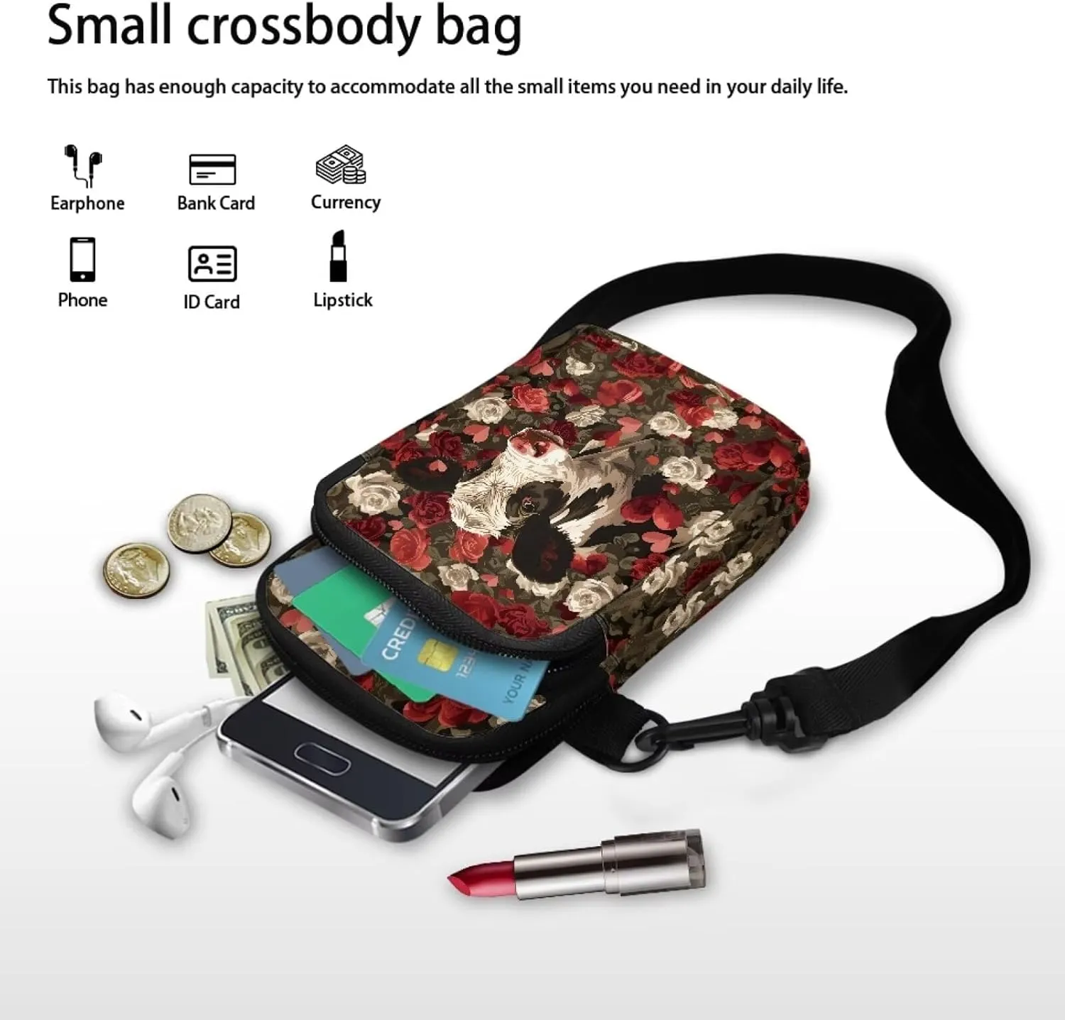 Women's Casual One Shoulder Handbag with Adjustable Strap Double Layered Zipper Snap Ring Fashion Bag