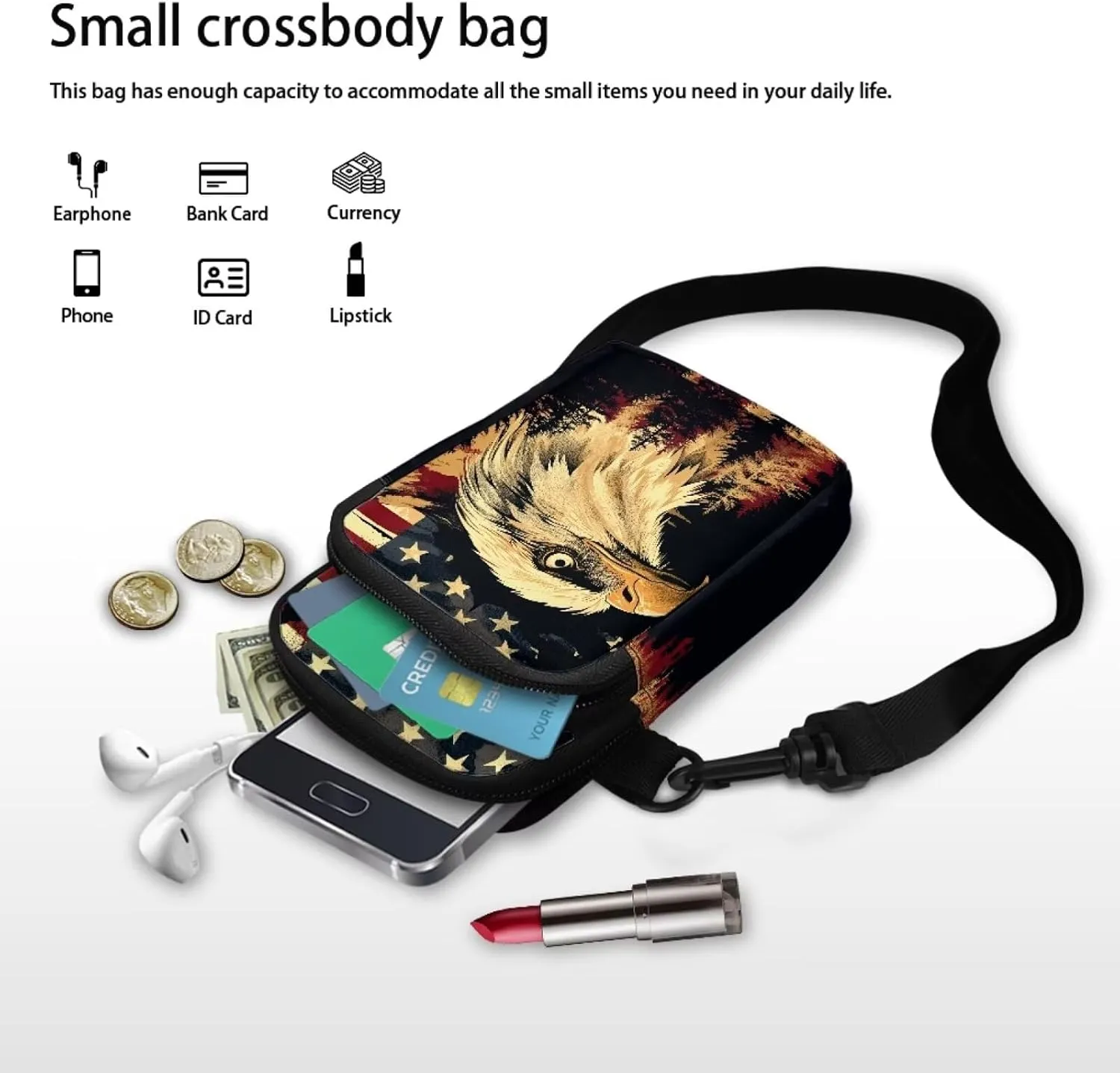 Women's Casual One Shoulder Handbag with Adjustable Strap Double Layered Zipper Snap Ring Fashion Bag