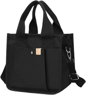 Women's Crossbody Shoulder Bag Multi Compartment Canvas Tote Bag Canvas Hobo Messenger Bag with Zipper Satchel