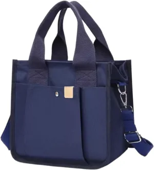 Women's Crossbody Shoulder Bag Multi Compartment Canvas Tote Bag Canvas Hobo Messenger Bag with Zipper Satchel
