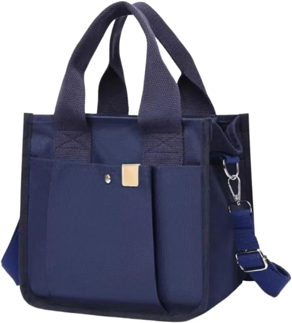 Women's Crossbody Shoulder Bag Multi Compartment Canvas Tote Bag Canvas Hobo Messenger Bag with Zipper Satchel