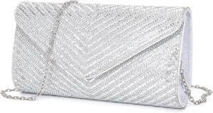 Women's Evening Handbags Envelope Clutch Purses Ladies Crossbody Bags Rhinestone Wedding Bag Shoulder Bag for Women