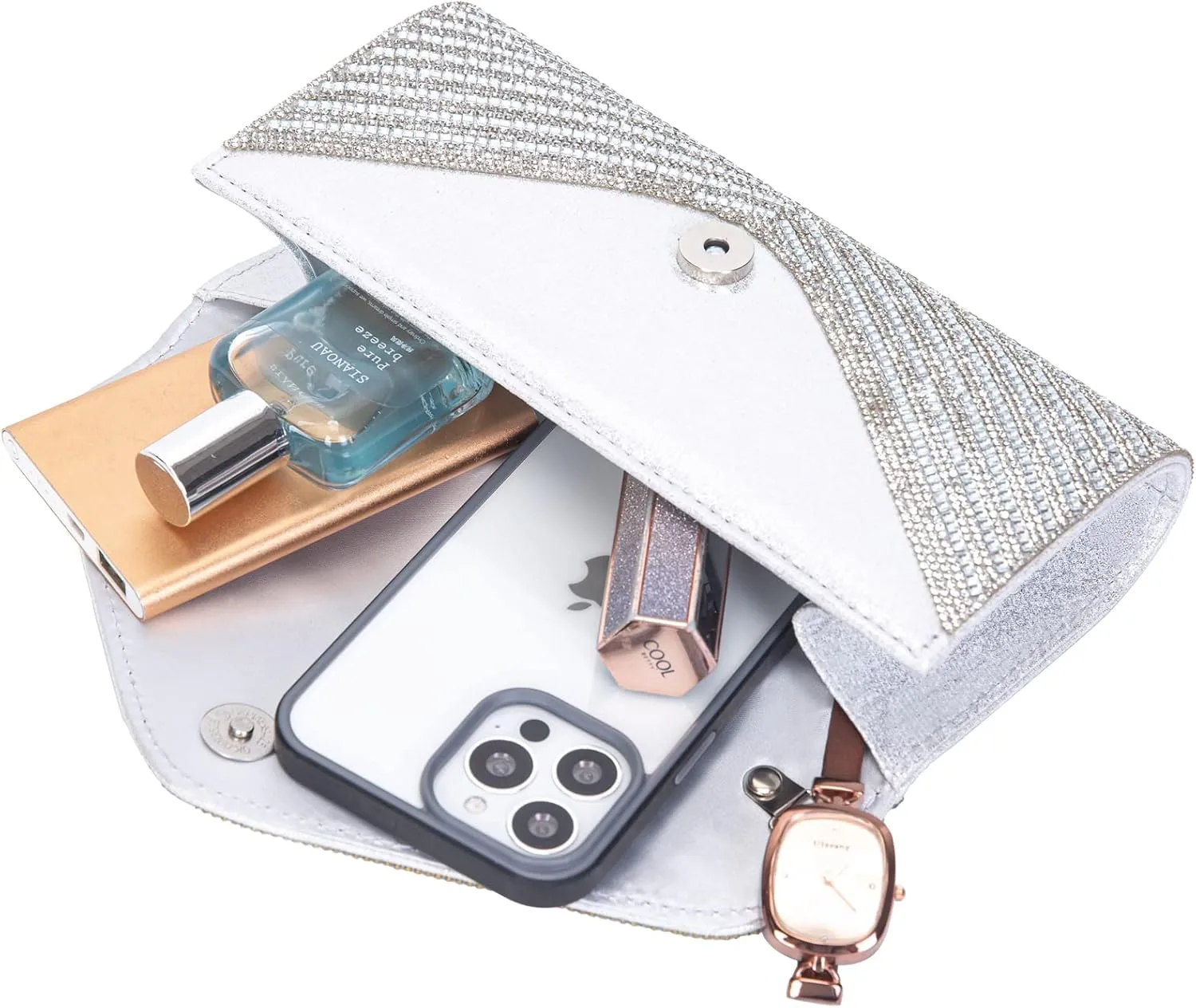 Women's Evening Handbags Envelope Clutch Purses Ladies Crossbody Bags Rhinestone Wedding Bag Shoulder Bag for Women