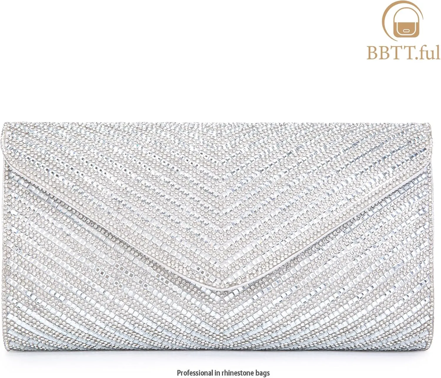 Women's Evening Handbags Envelope Clutch Purses Ladies Crossbody Bags Rhinestone Wedding Bag Shoulder Bag for Women