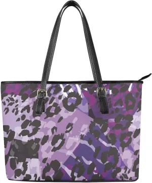 Womens Large Zipper Tote Bag with Pockets Personalized Tote Bags Leather