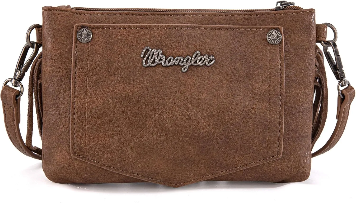 Wrangler Crossbody Small Purse for Women Wristlet Fringe Bag Western Purse