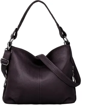 YALUXE Genuine Leather Shoulder Bags Stylish Hobo Handbags Purses Crossbody Bags for Women