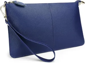 YALUXE Genuine Leather Wristlet Handbags Purses Cell Phone Pocket Clutch Wallet Crossbody Bags for Women