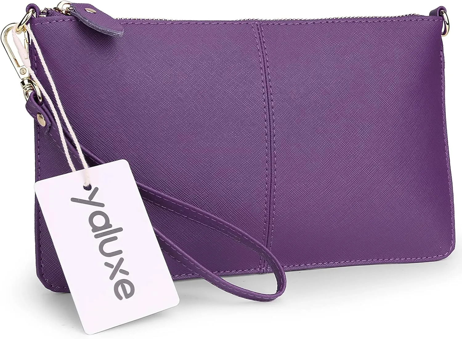 YALUXE Genuine Leather Wristlet Handbags Purses Cell Phone Pocket Clutch Wallet Crossbody Bags for Women