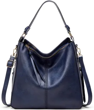YAQUNICER Women Classic Tote Bag Tassel Pendant Shoulder Bags PU Crossbody Purse