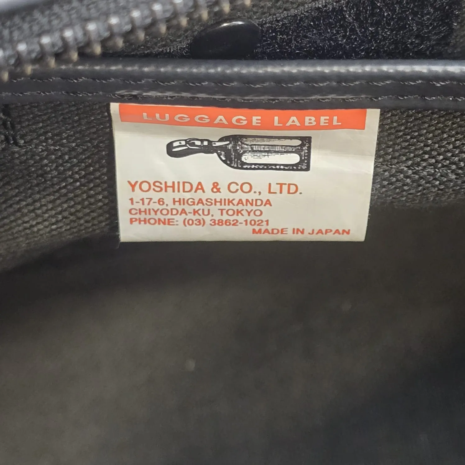 Yoshida & Co, Luggage Label Leather Luggage Bag - No Strap (Made In Japan)