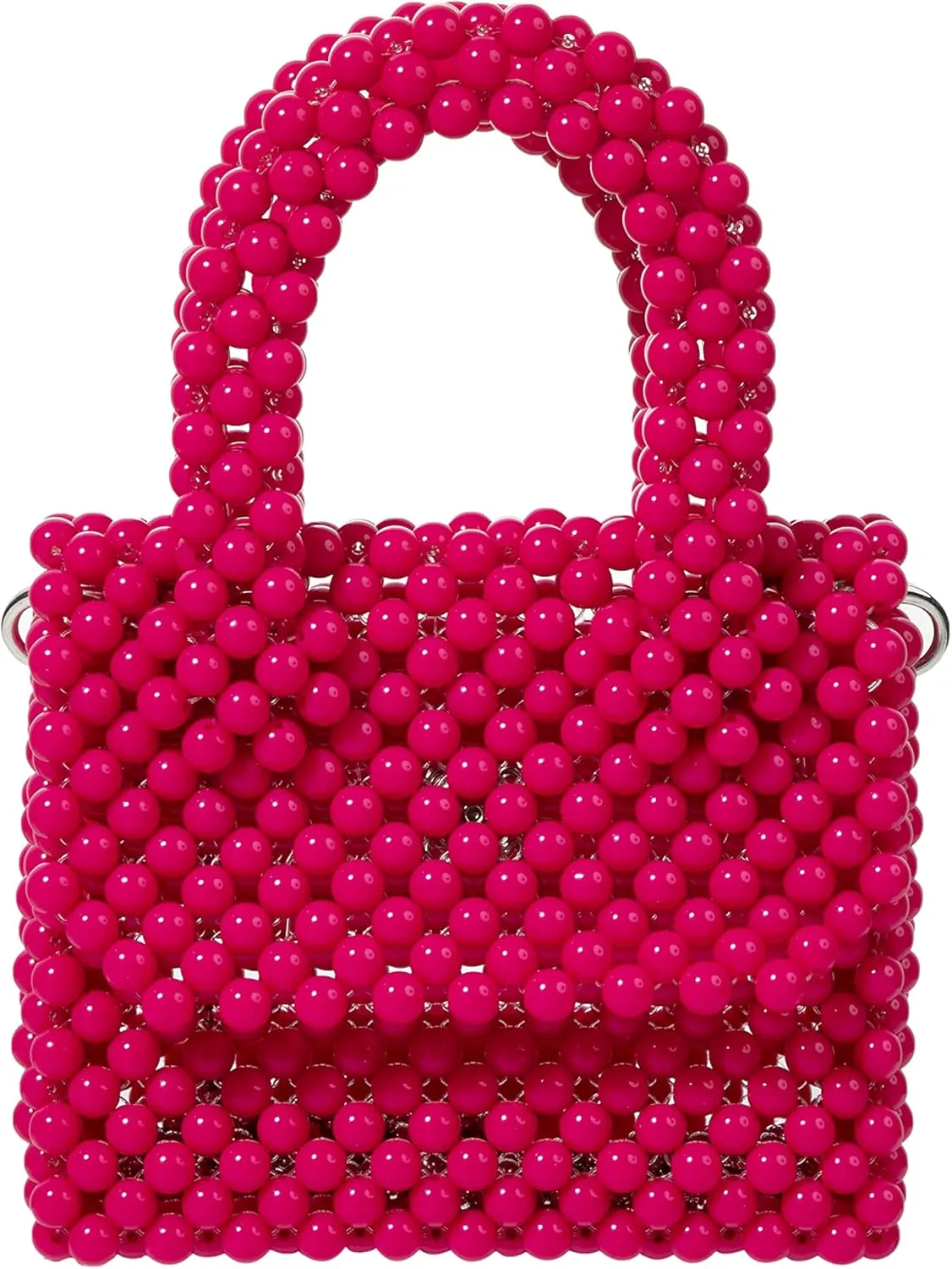 YUSHINY Acrylic Beaded Macaron Color Cube Box Bag Evening Handbag with Detachable Strap Chain