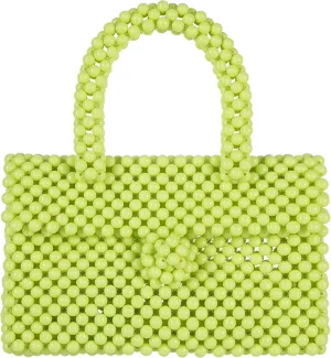 YUSHINY Women Acrylic Beaded Clutch Macaron Color Message Bag with Strap for Wedding Evening Party
