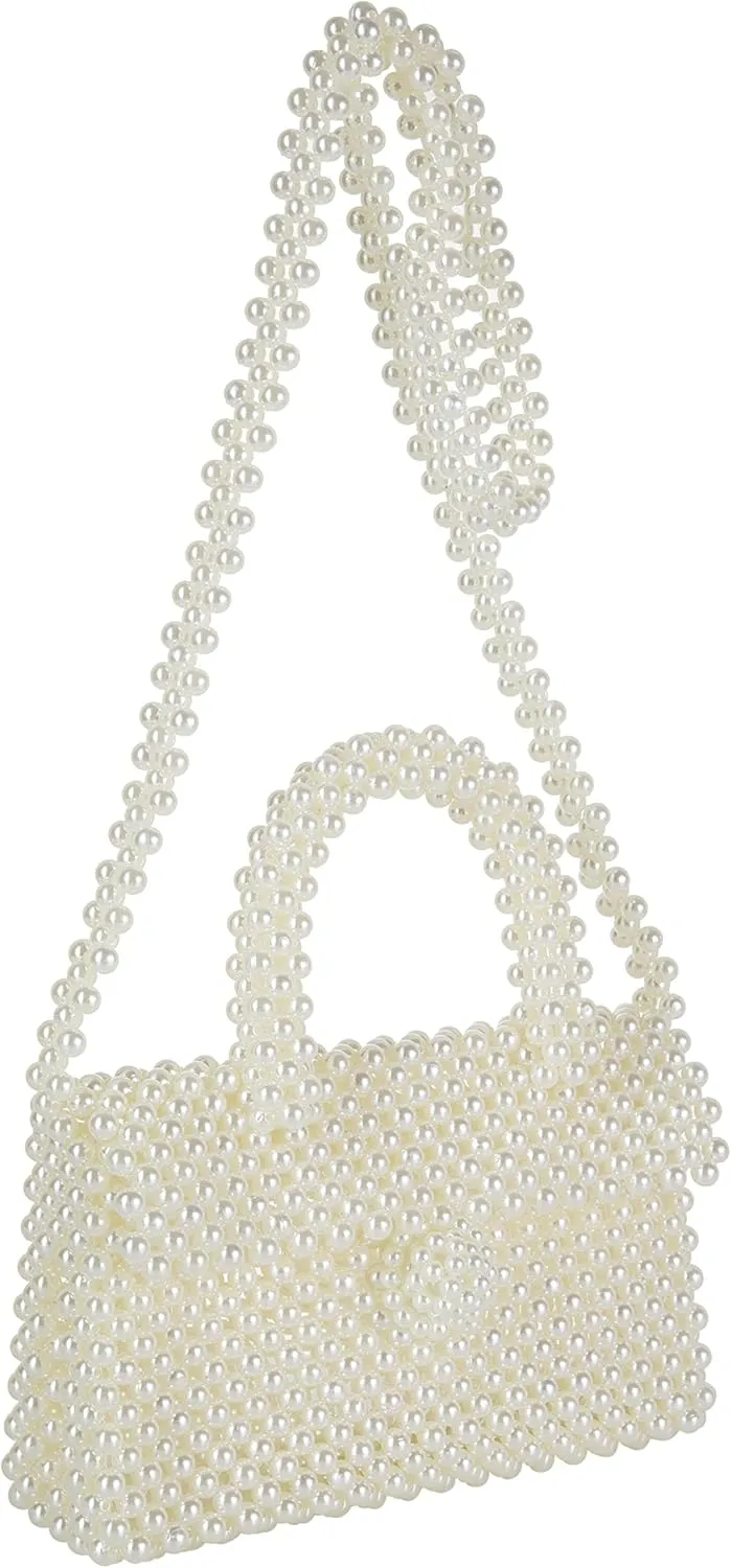 YUSHINY Women Acrylic Beaded Clutch Macaron Color Message Bag with Strap for Wedding Evening Party