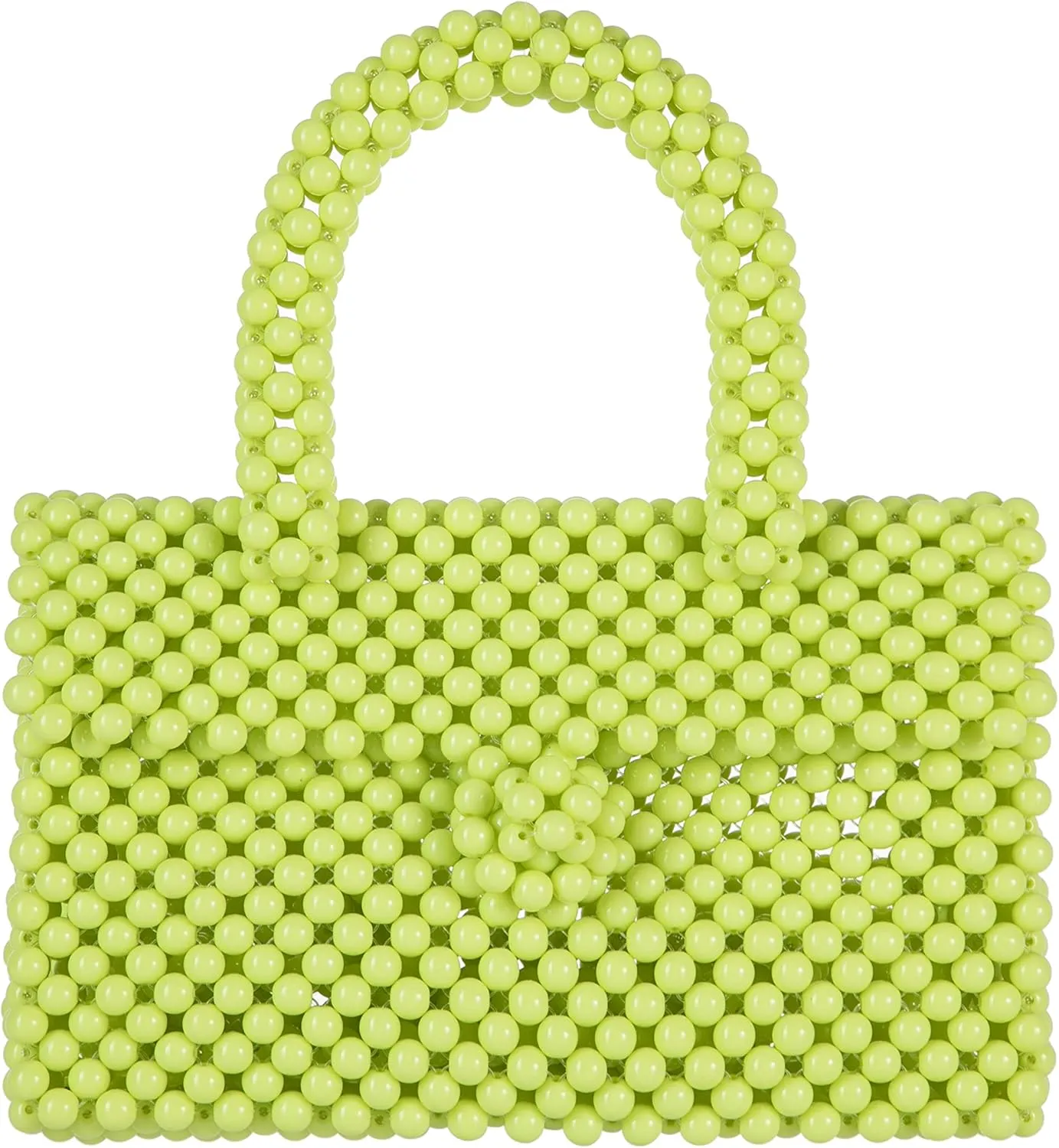 YUSHINY Women Acrylic Beaded Clutch Macaron Color Message Bag with Strap for Wedding Evening Party
