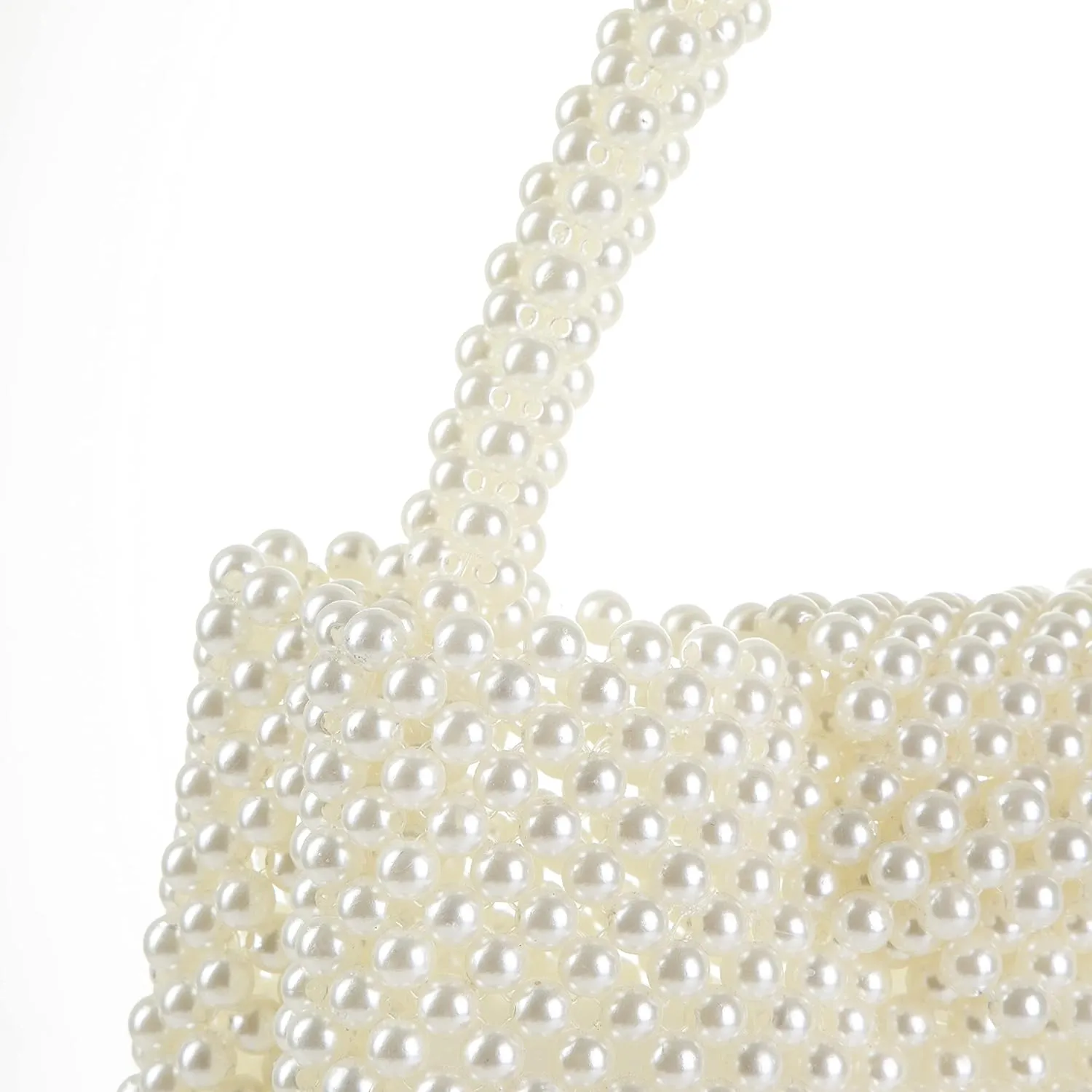 YUSHINY Women Acrylic Beaded Evening Tote Medium HandBag with Pull-on Closure for Wedding Party